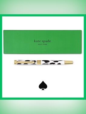 Kate Spade Black Ink Ballpoint Pen in ‘Modern Leopard’ NIB MSRP: $36.00